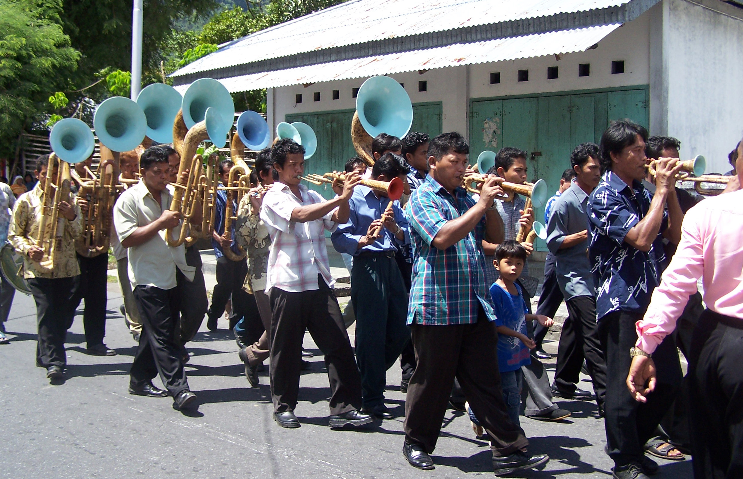 Sangir Island, Music Bamboo procession